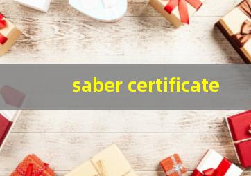 saber certificate